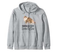 Diseño para dueños de Gatos Siberian Cats Extreme Fluff Zone Sudadera con Capucha