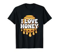Diseño para entusiastas de la Apicultura I Love Honey Camiseta gráfica económica