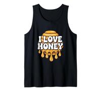 Diseño para entusiastas de la apicultura I Love Honey Camiseta sin Mangas