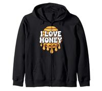 Diseño para entusiastas de la apicultura I Love Honey Sudadera con Capucha