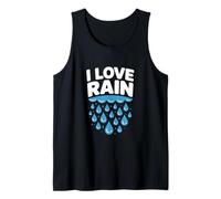 Diseño para entusiastas de Las Gotas de Lluvia I Love Rain Camiseta sin Mangas