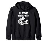 Diseño para entusiastas de los Ratones de Biblioteca I Love Reading Sudadera con Capucha
