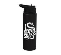 Diseño para entusiastas de los reptiles I Love Snakes Stainless Steel Insulated Water Bottle