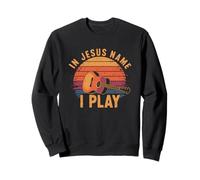 Diseño para guitarristas cristianos de alabanza Sudadera