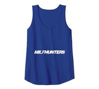 Diseño para los Amantes de los Coches y Milf: milfhunter o speedhunter Camiseta sin Mangas, Mujer, Azul Real, L