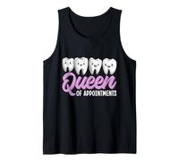 Diseño para mujeres Dientes Lindos Dental Recepcionista Odontología Camiseta sin Mangas