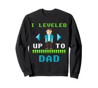 Diseño para Subir de Nivel con el diseño de «I Leved Up To Dad» para Jugadores Retro Sudadera