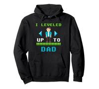 Diseño para Subir de Nivel con el diseño de «I Leved Up To Dad» para Jugadores Retro Sudadera con Capucha