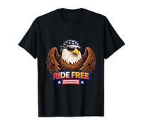 Diseño Patriotic Eagle Biker Freedom American Spirit Camiseta
