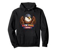 Diseño Patriotic Eagle Biker Freedom American Spirit Sudadera con Capucha