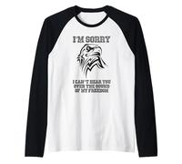 Diseño patriótico I'm Sorry I Can't Hear You Over My Freedom Camiseta Manga Raglan