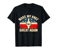 Diseño patriótico Make My Knee Great Again Camiseta