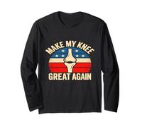 Diseño patriótico Make My Knee Great Again Manga Larga