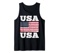 Diseño patriótico para hombre y mujer, bandera de Estados Unidos Camiseta sin Mangas