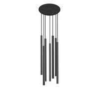 Diseño Pendelleuchte Negro Metal 7-flmg Redondo Comedor Mesa Lámpara Salón Cult