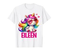 Diseño Personalizado con Nombre de Unicornio Eileen Camiseta