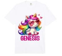 Diseño Personalizado con Nombre de Unicornio Genesis Comfort Colors Adult Heavyweight T-Shirt