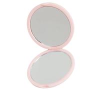 Diseño plegable de espejo de maquillaje con reflejo de vidrio de doble cara, portátil, redondo, regalo de bolsillo, plegable, a, Talla única