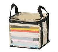 Diseño plegable práctico de la prenda impermeable de la caja del libro para los útiles escolares y los artículos personales (negro)