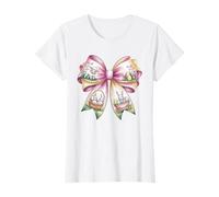 Diseño primaveral pastel de conejo de Pascua y cordero Camiseta