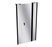 Diseño puerta batiente pura de 4 esquinas con segmento fijo y panel lateral en nicho, anchura:100cm altura:190cm, montaje a izquierda y derecha, 8P7301123381, Cabinas de ducha: Color de perfil Vidrio