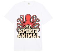 Diseño Pulpo Espíritu Animal - Ilustración Kraken Marino Comfort Colors Adult Heavyweight T-Shirt