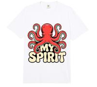 Diseño Pulpo Espíritu Animal - Ilustración Kraken Marino Comfort Colors Adult Heavyweight T-Shirt