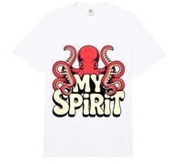 Diseño Pulpo Espíritu Animal - Ilustración Kraken Marino Comfort Colors Adult Heavyweight T-Shirt