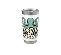 Diseño Pulpo Espíritu Animal - Ilustración Kraken Marino Vaso térmico de acero inoxidable de doble pared
