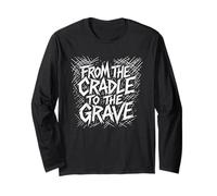 Diseño Punk Rock Metal Grunge de Cradle to The Grave Manga Larga
