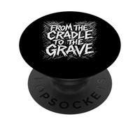 Diseño Punk Rock Metal Grunge de Cradle to The Grave PopSockets PopGrip Adhesivo