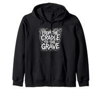 Diseño Punk Rock Metal Grunge de Cradle to The Grave Sudadera con Capucha