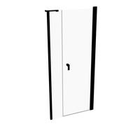 Diseño pura puerta batiente de 4 esquinas con panel lateral en hueco, anchura:90cm altura:200cm bisagra izquierda y derecha, 8P7206123321, Cabinas de ducha: Color de perfil Vidrio Black Edition ESG tr