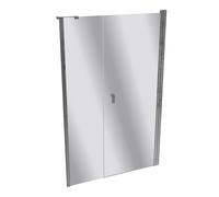Diseño puro puerta batiente de 4 esquinas con panel lateral en hueco, anchura:120cm altura:190cm bisagra izquierda y derecha, 8P7204092380, Cabinas de ducha: Color de perfil cristal cromado brillante