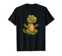 Diseño relajado de meditación de yoga y dinosaurio Camiseta