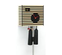 Diseño reloj cucú Estilo de Bauhaus, negro, 8 días de cuerda RH CS34-2 nuevo