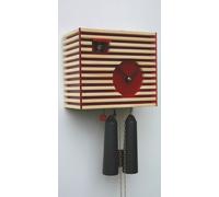 Diseño reloj cucú Estilo de Bauhaus, roja, 8 días de cuerda RH CS34-3 nuevo