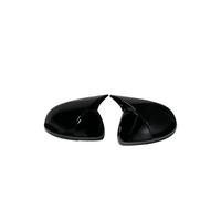 Diseño Resistente A Impactos Tapa Del Espejo Retrovisor Para VW Para Tiguan MK1 2009 2010 2011 2012 2013 2014 2015 2016 Negro Brillante/Fibra De Carbono Tapa Espejo Exterior(Bright black)