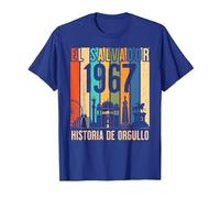 Diseño Retro 1967: Un Homenaje a Mis Raíces Salvadoreñas Camiseta, Hombre, Azul Real, XXL