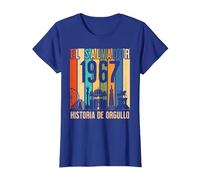 Diseño Retro 1967: Un Homenaje a Mis Raíces Salvadoreñas Camiseta, Mujer, Azul Real, XS