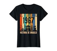 Diseño Retro 1967: Un Homenaje a Mis Raíces Salvadoreñas Camiseta, Mujer, Negro, M