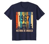 Diseño Retro 1967: Un Homenaje a Mis Raíces Salvadoreñas Camiseta, Niños, Azul Marino, 3 años
