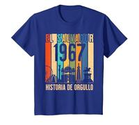 Diseño Retro 1967: Un Homenaje a Mis Raíces Salvadoreñas Camiseta, Niños, Azul Real, 8 años