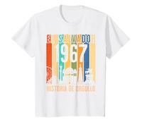 Diseño Retro 1967: Un Homenaje a Mis Raíces Salvadoreñas Camiseta, Niños, Blanco, 6 años