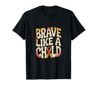 Diseño Retro Brave Like a Child Ribbon Awareness Camiseta
