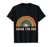 Diseño retro de arcoíris Chase the Sun Camiseta