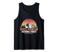 Diseño Retro de Aventura en el Bosque Nacional White Camiseta sin Mangas