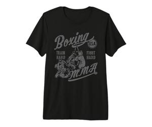 Diseño Retro de Boxeo MMA USA Vintage Estilo Envejecido Camiseta Premium