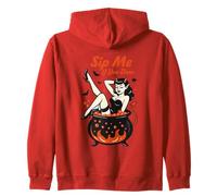 Diseño Retro de Bruja Sip Me If You Dare Sudadera con Capucha
