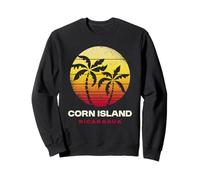 Diseño Retro de Corn Island Nicaragua al Atardecer Sudadera